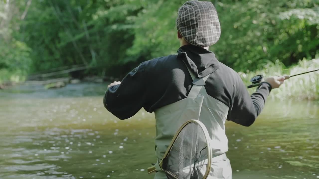 Stock Video Fisherman Throwing The Bait Into The River Live Wallpaper For PC - Free Download