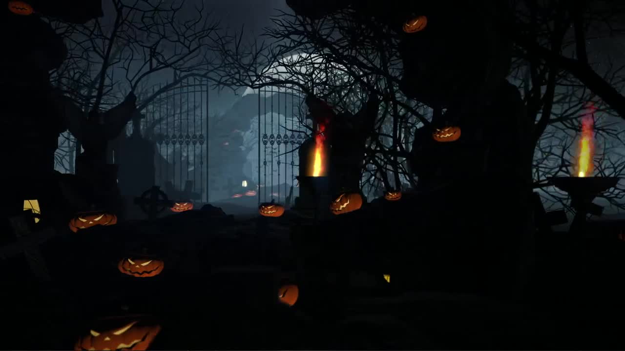 Video Stock Cemetery On Halloween D Animation Live Wallpaper For PC - Free Download