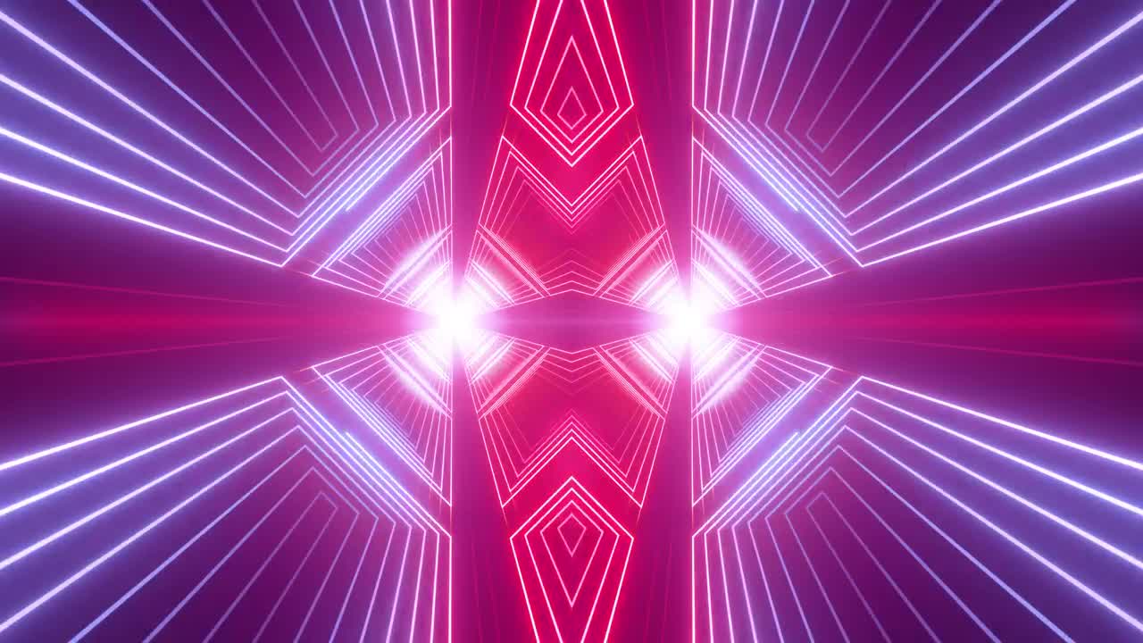 Free Stock Video Tunnel Of Pink And Blue Neon Light Rectangles Live Wallpaper - Free Download