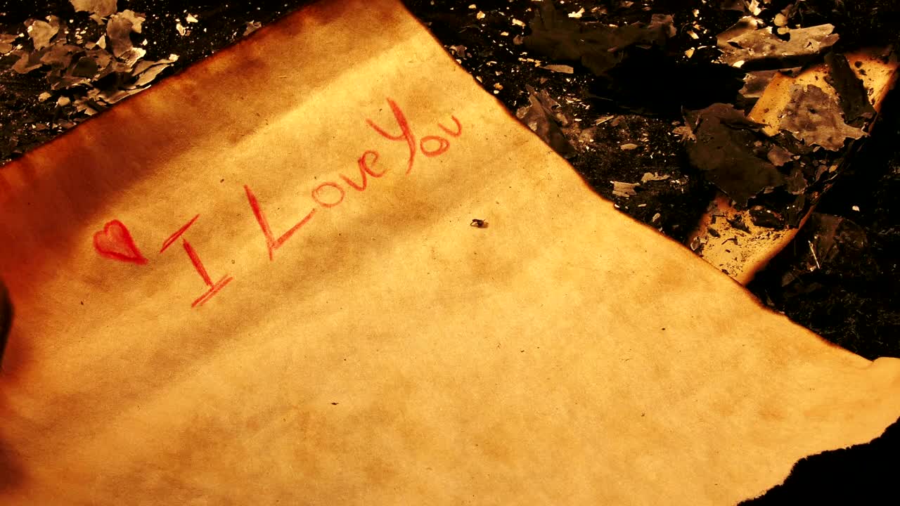 Stock Video Love Letter Burning Animated Wallpaper - Free Download