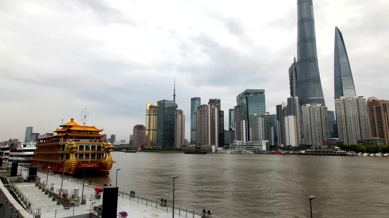 Free Stock Video River Traffic And Shanghai City Skyline Live Wallpaper - Free Download