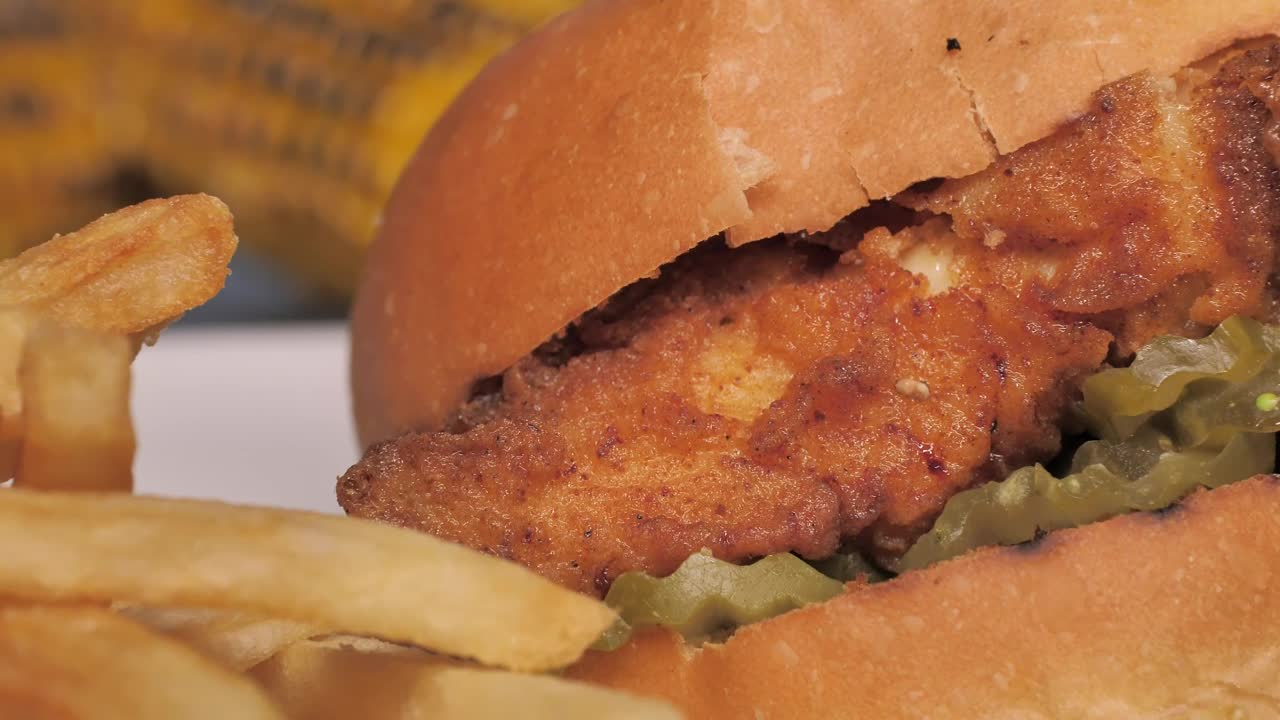 Video Stock Chicken Burger With French Fries Live Wallpaper For PC - Free Download