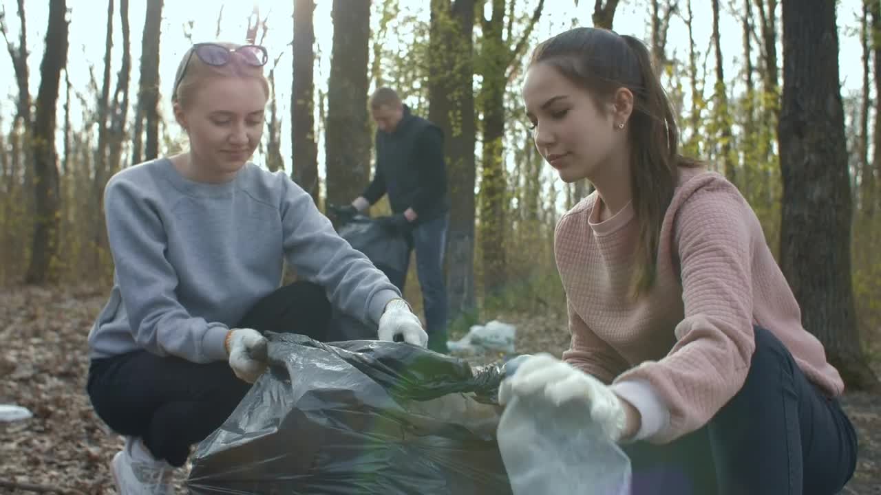 Free Stock Video Volunteers Collecting Bottles Live Wallpaper - Free Download