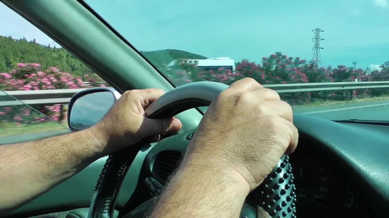 Stock Video Drivers Hands On The Steering Wheel Live Wallpaper For PC - Free Download