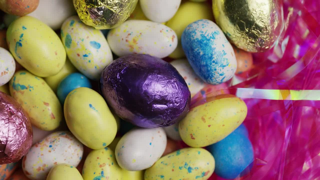 Stock Video Colorful Easter Candy Eggs Rotating Live Wallpaper For PC - Free Download