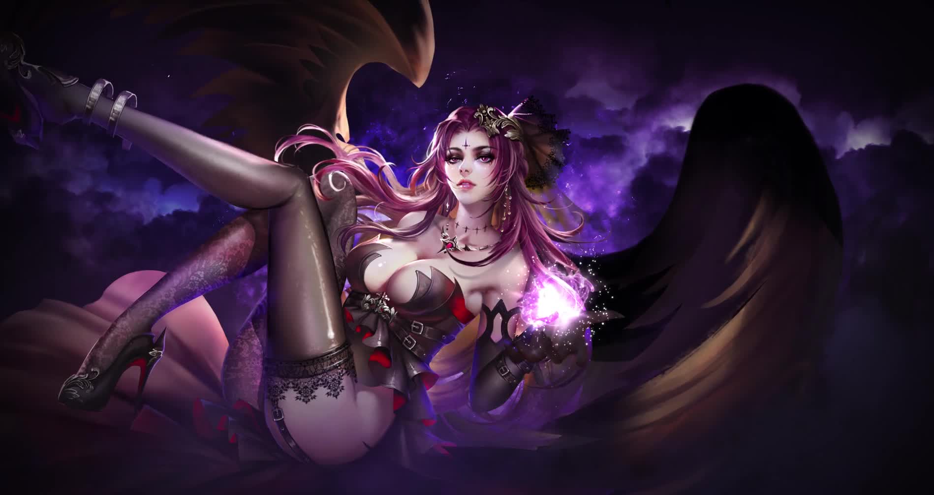League of Angels 2 Dark Angel HD LIve Wallpaper - Free Download