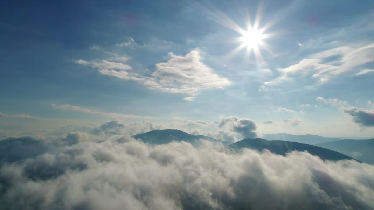 Free Video Stock Sun Flare Over The Cloudy Sky In The Mountains Live Wallpaper - Free Download