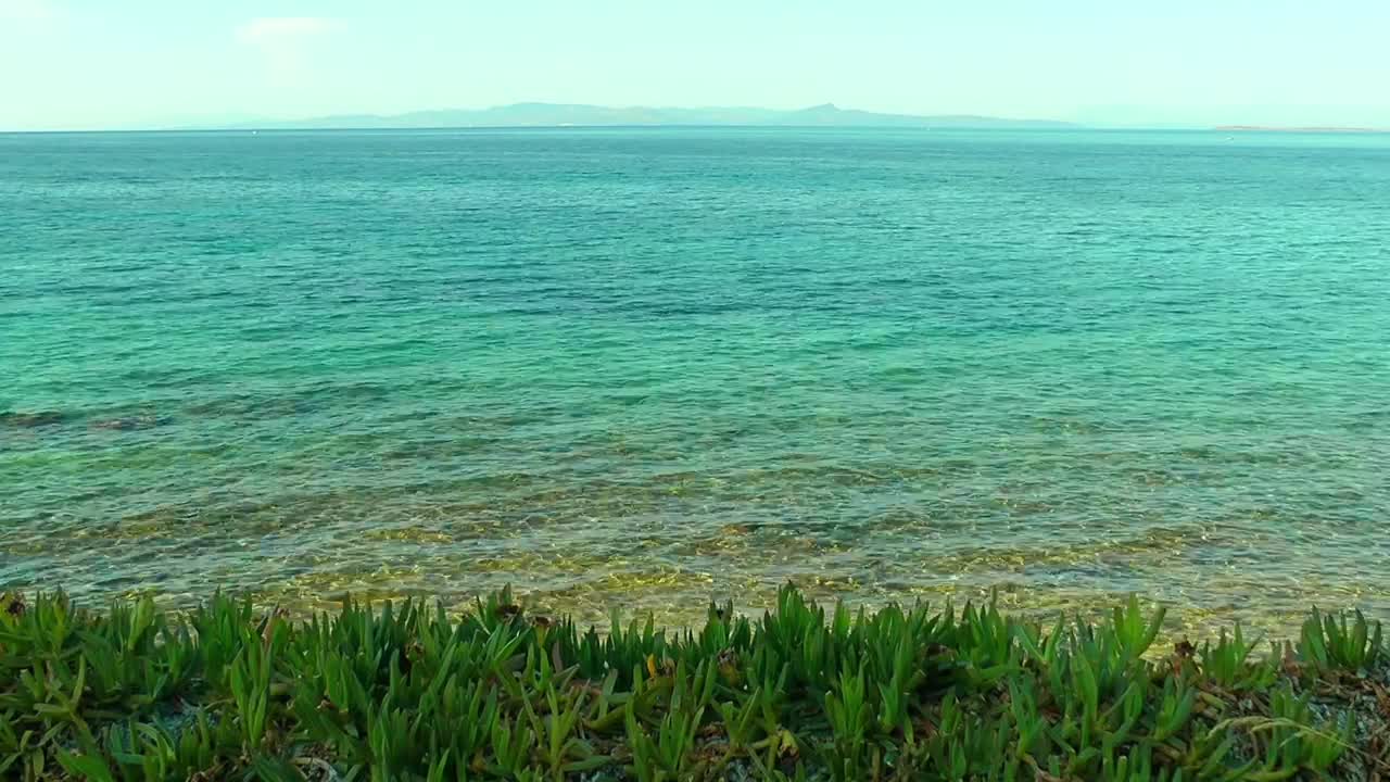 Stock Video Coastline With A Turquoise Blue Sea In Summer Live Wallpaper For PC - Free Download