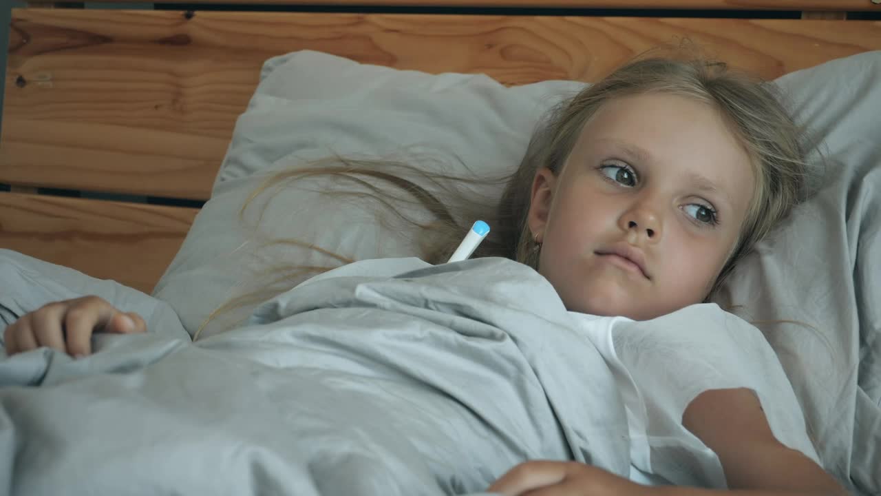 Free Stock Video Sick Girl With A Thermometer In Bed Live Wallpaper - Free Download