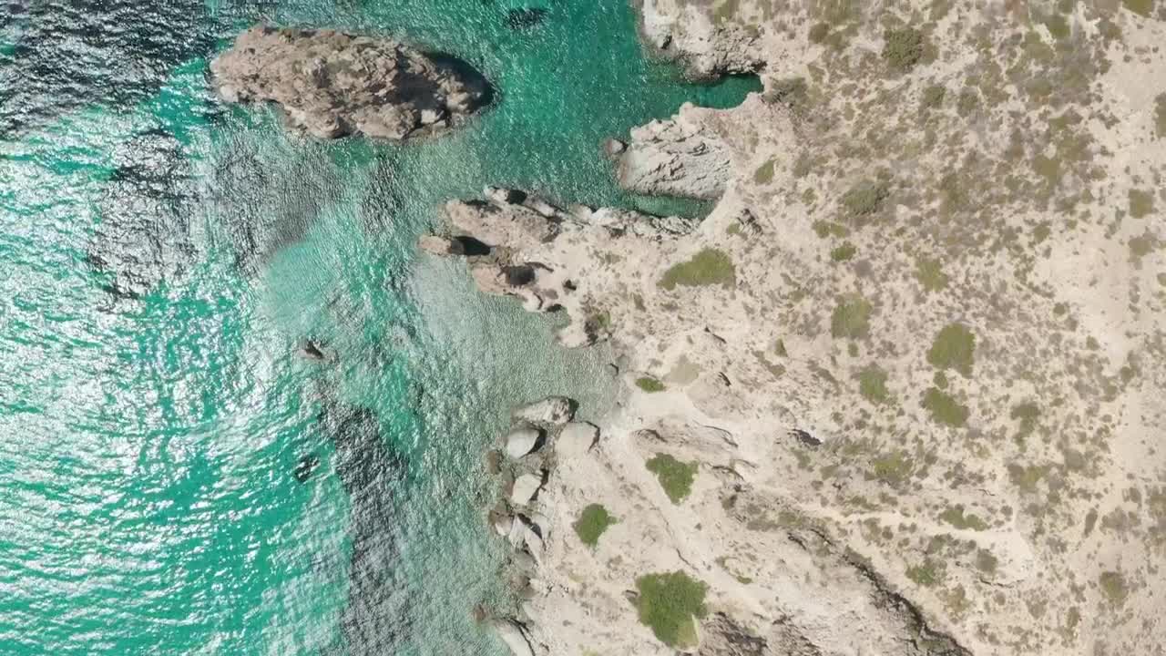 Free Video Stock top shot of the seashore with crystal clear water Live Wallpaper - Free Download