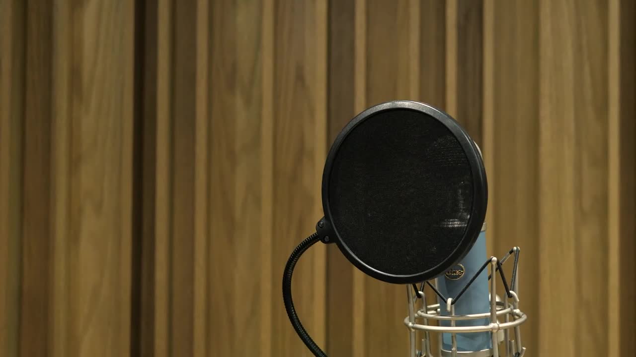 Stock Video Man Singing In A Recording Studi Animated Wallpaper - Free Download
