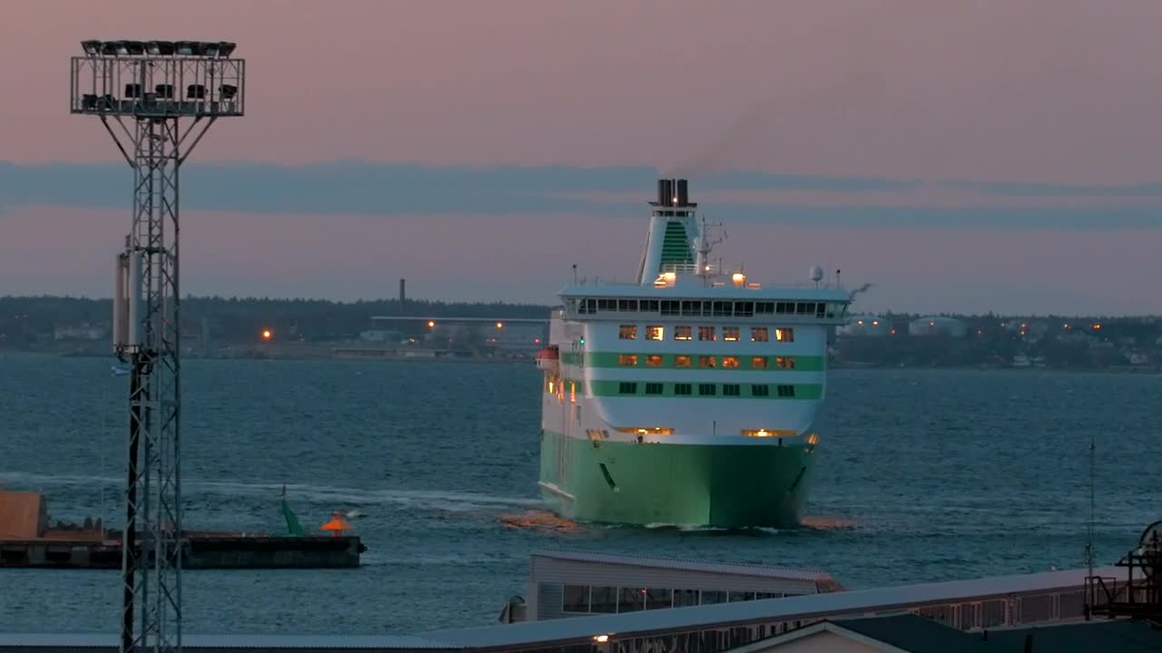 Stock Video Ferry Returning To Port Before Night Live Wallpaper For PC - Free Download