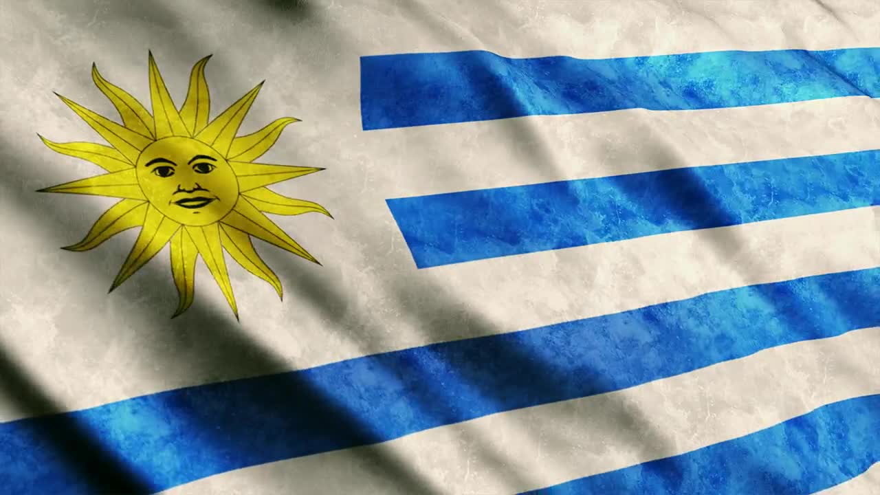 Stock Footage Uruguay Dirty Flag Close Up Live Wallpaper - Free Download