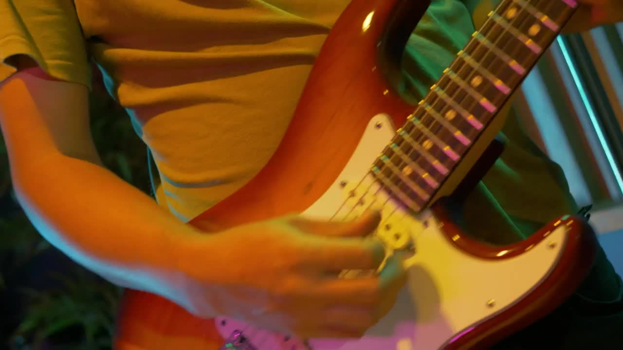 Stock Video Guitarist Performing A Song Spinning View Live Wallpaper For PC - Free Download