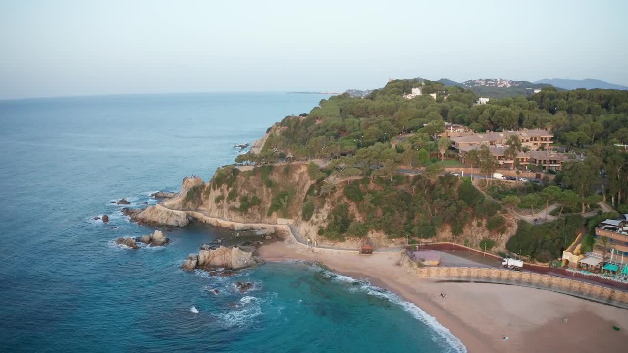 Stock Video High Above The Coast Of Lloret De Mar Animated Wallpaper - Free Download