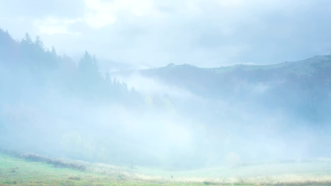 Stock Video Fog Moving Among Autumn Mountains Live Wallpaper For PC - Free Download