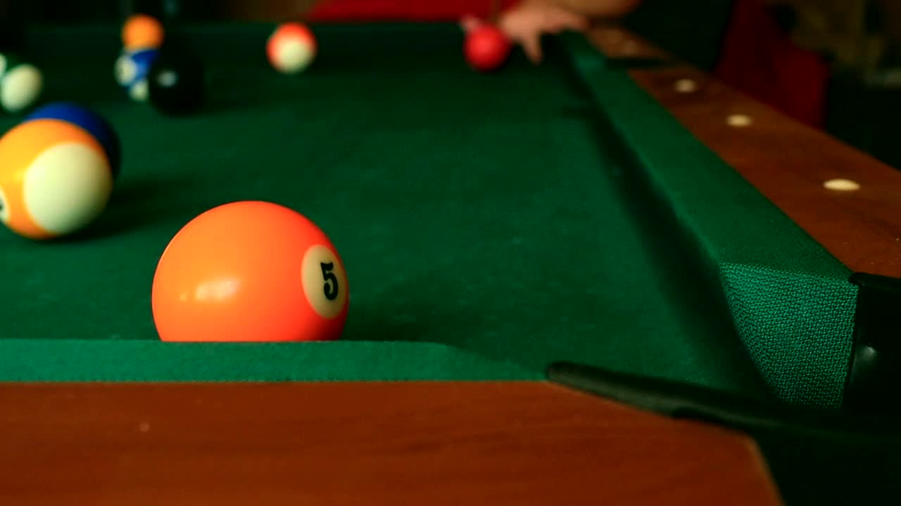 Video Stock Closeup Of Billiard Balls Colliding Live Wallpaper For PC - Free Download