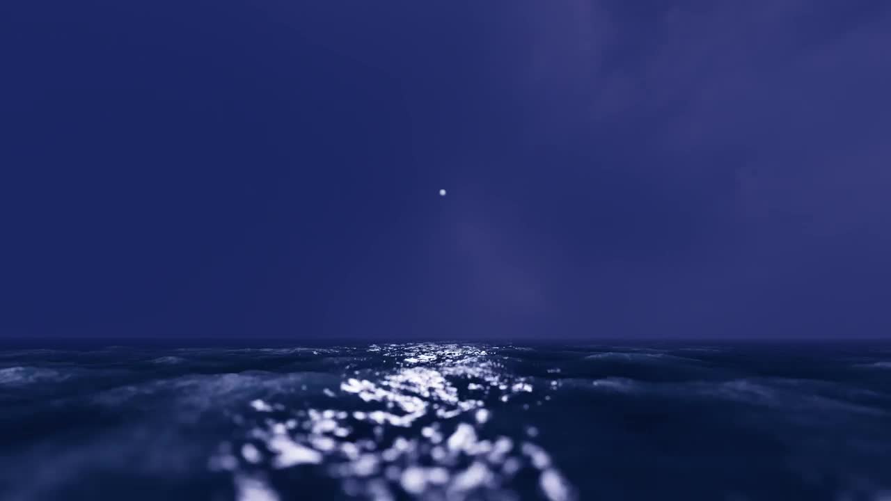 Stock Video High Speed Flight Over The Sea Surface At Night Animated Wallpaper - Free Download