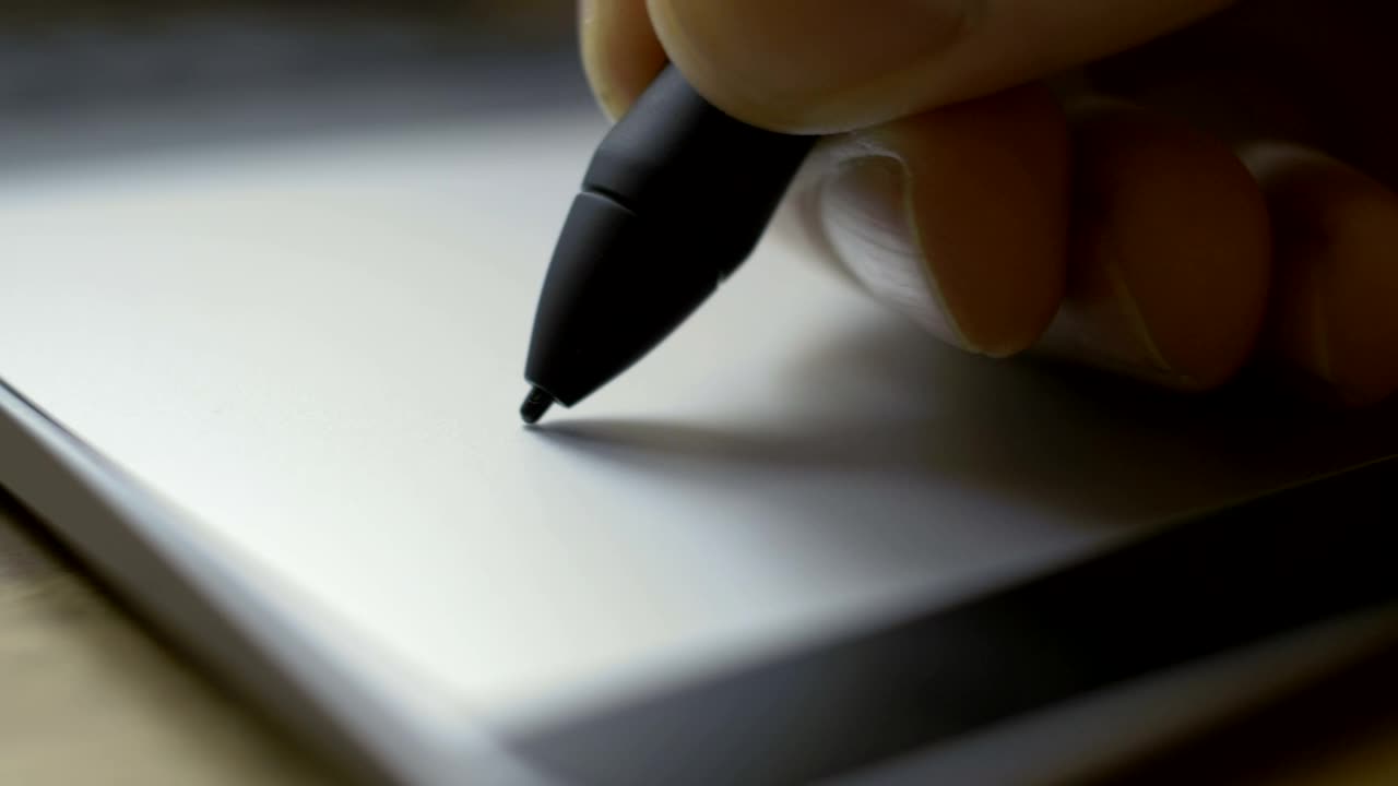 Stock Video Graphic Tablet Pen At Work Live Wallpaper For PC - Free Download