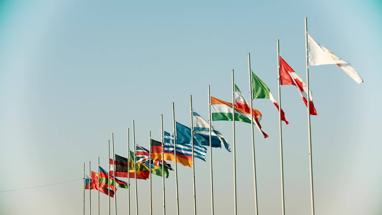 Free Stock Video Several International Flags Waving In The Wind Live Wallpaper - Free Download