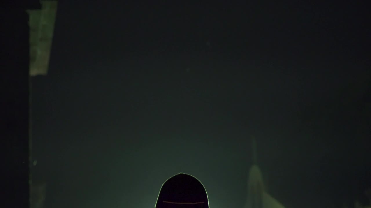 Free Stock Video Silhouetted Man With Led Light Mask Live Wallpaper - Free Download