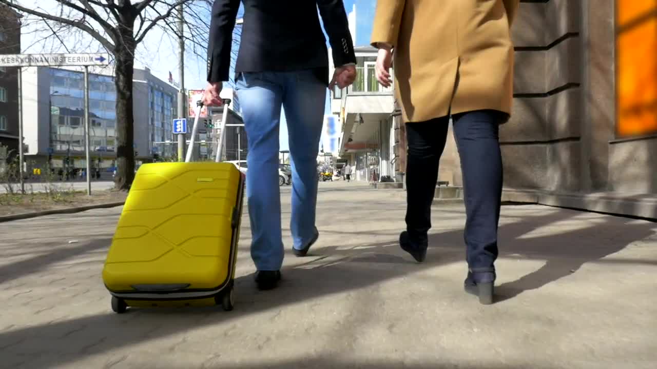 Stock Video Couple Walking Towards A Hotel Live Wallpaper For PC - Free Download