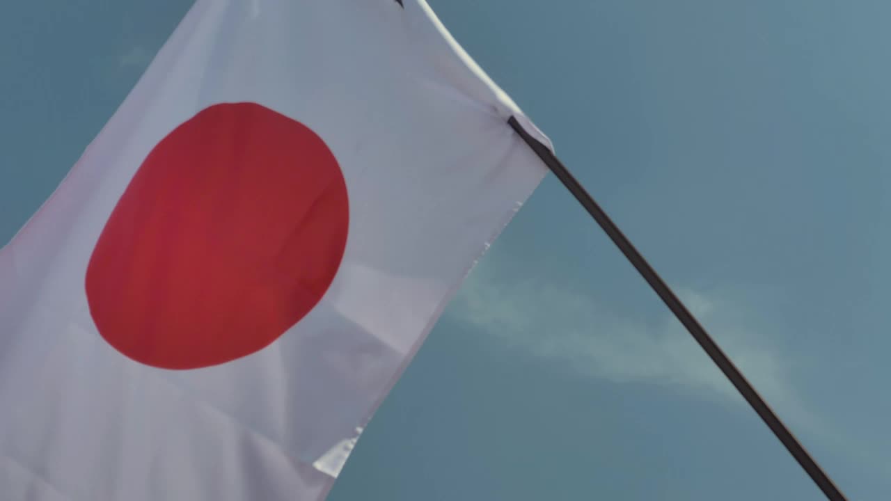 Stock Video Flag Of Japan Waving On A Flagpole Live Wallpaper For PC - Free Download