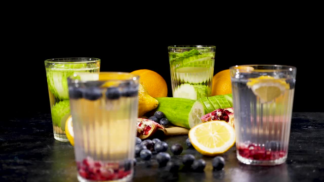 Stock Video Mixed Fruit Drinks On A Tabl Animated Wallpaper - Free Download