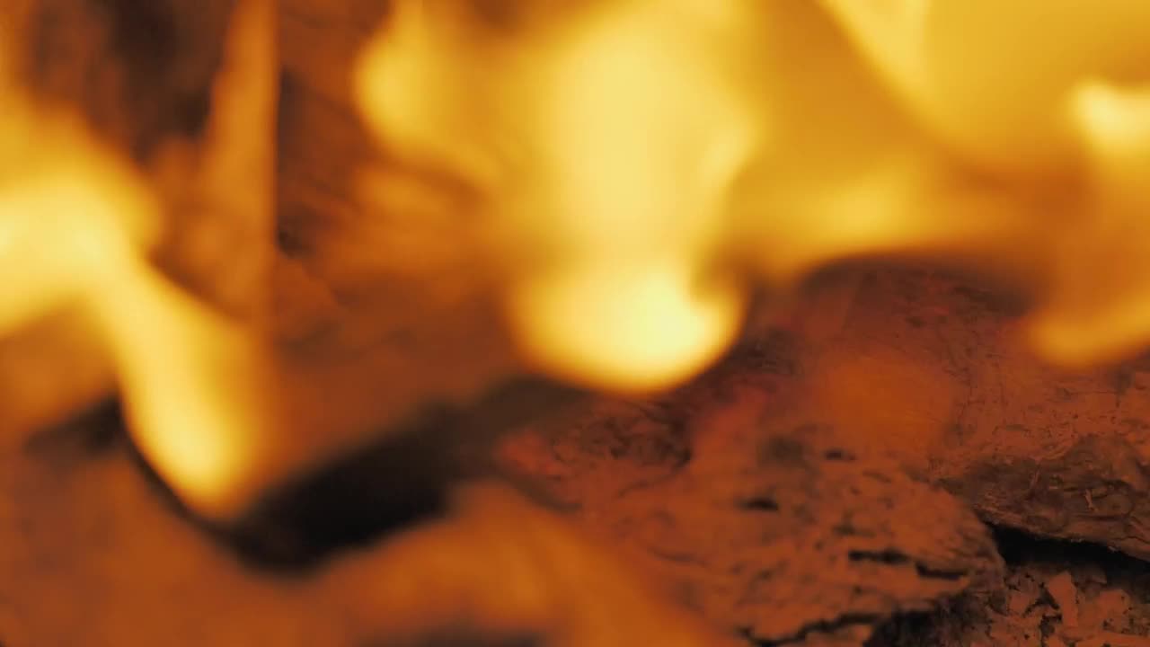 Stock Video Live Fire Burning Wood Slowly Animated Wallpaper - Free Download