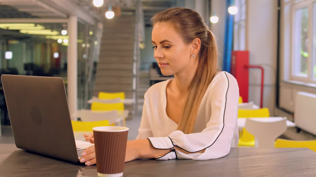 Stock Video Concentrated Young Entrepreneur Typing On Her Computer Live Wallpaper For PC - Free Download
