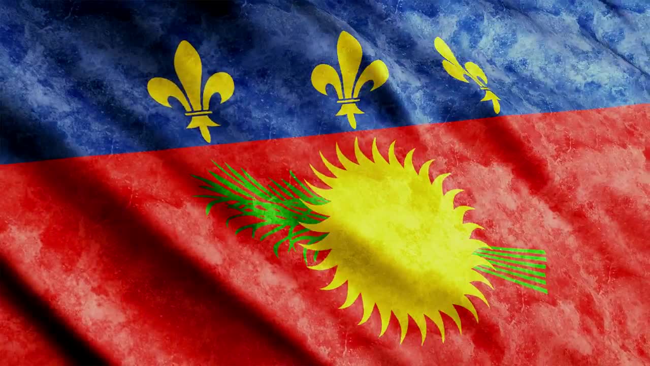 Stock Video Guadeloupe Flag With Faded Texture Full Screen Live Wallpaper For PC - Free Download