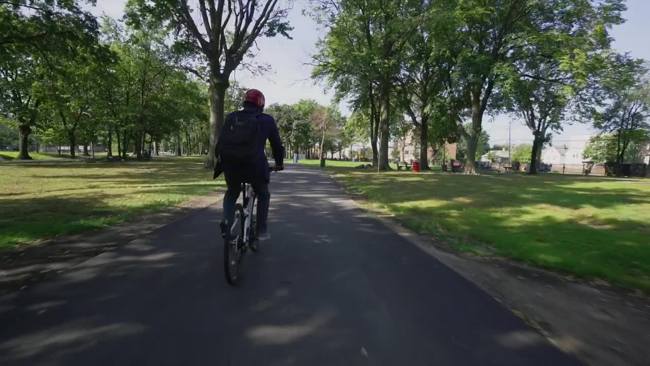 Free Stock Video Riding A Bike Through A City Park Live Wallpaper - Free Download