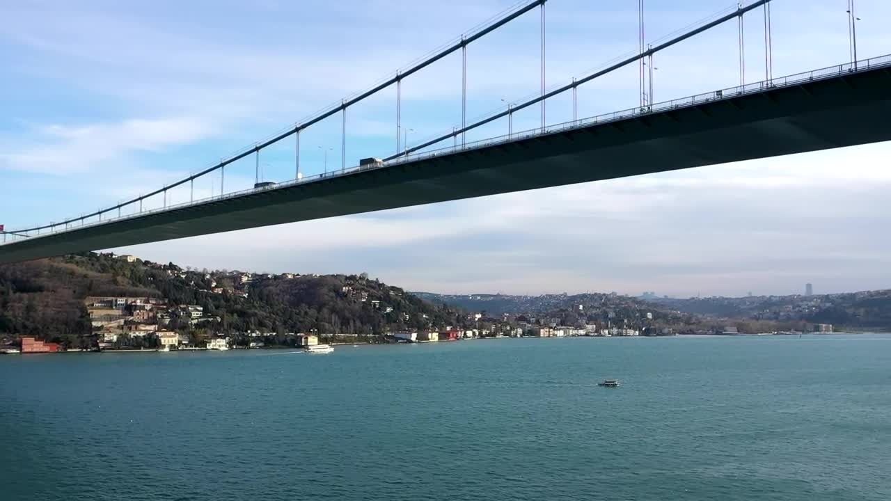 Stock Footage Vehicles Heading Over A Tall Bridge Live Wallpaper - Free Download