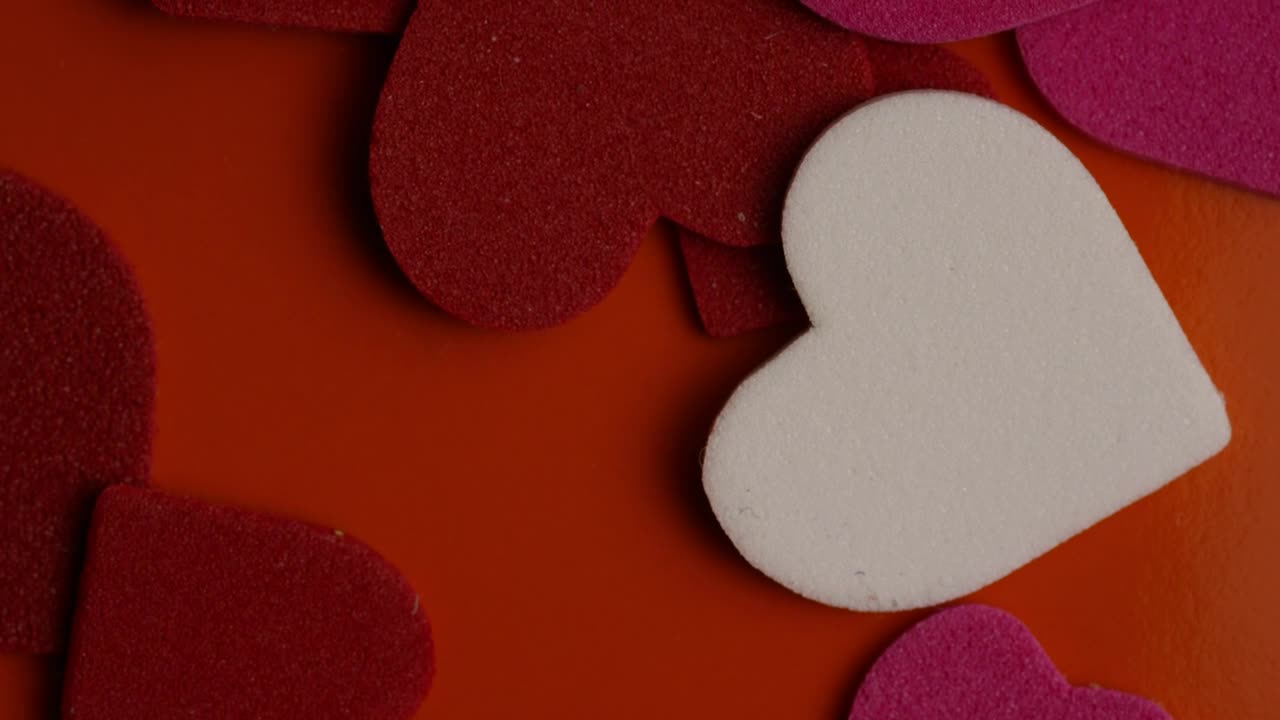 Video Stock Close Up Of Paper Hearts Shapes Live Wallpaper For PC - Free Download