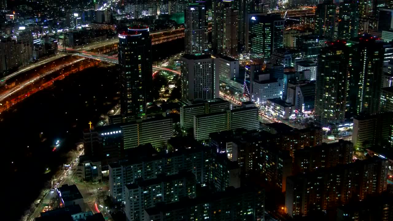 Stock Video Immense City Lit Up At Night Animated Wallpaper - Free Download