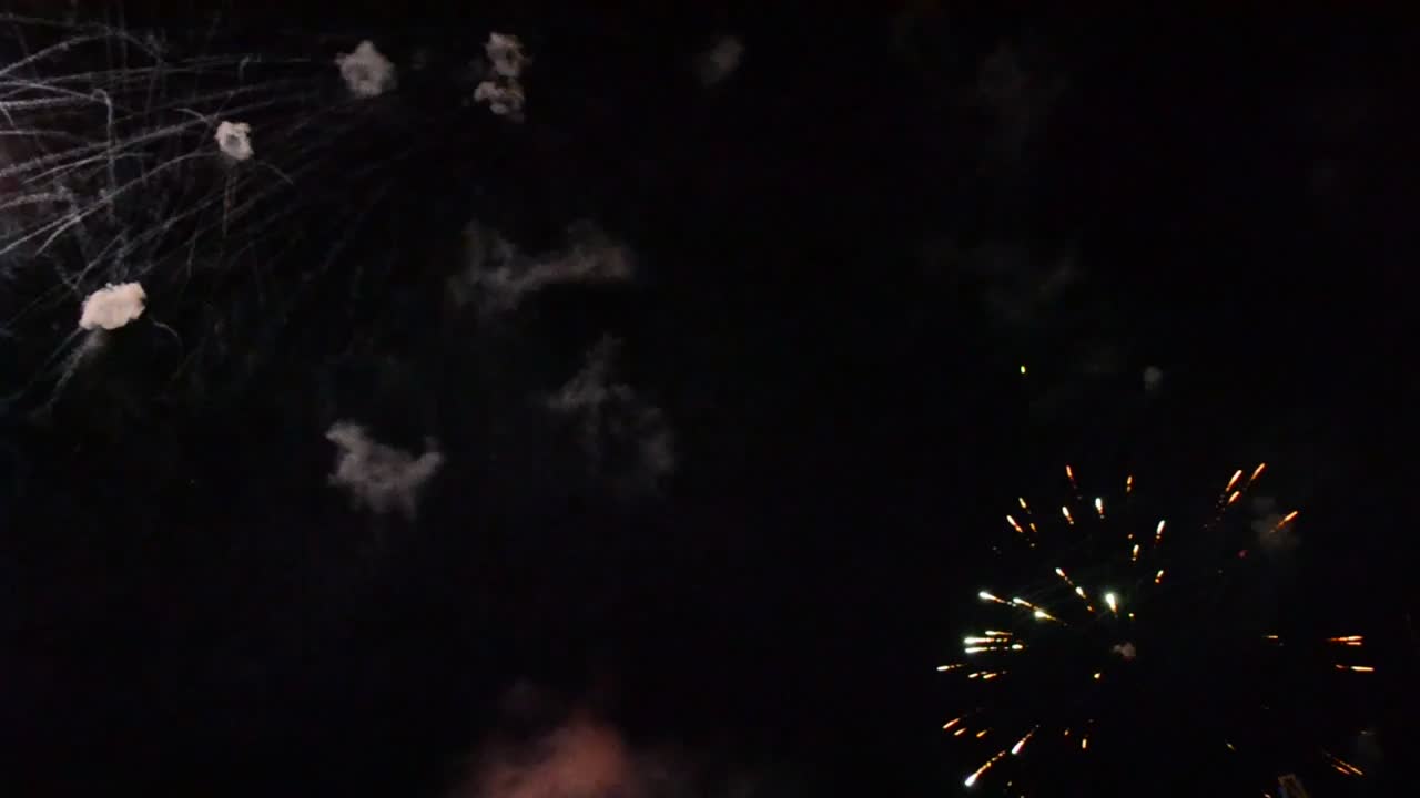 Stock Video Colorful Fireworks Exploding At Night Live Wallpaper For PC - Free Download