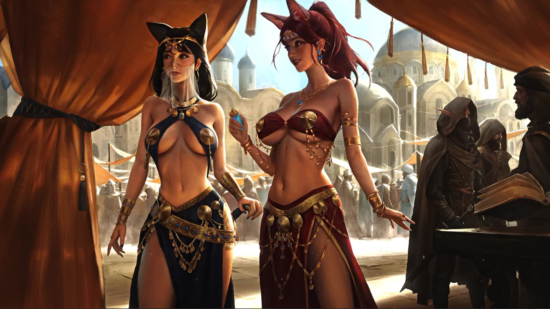 Two Girls Adventure in Sand Kingdom Live Wallpaper - Free Download