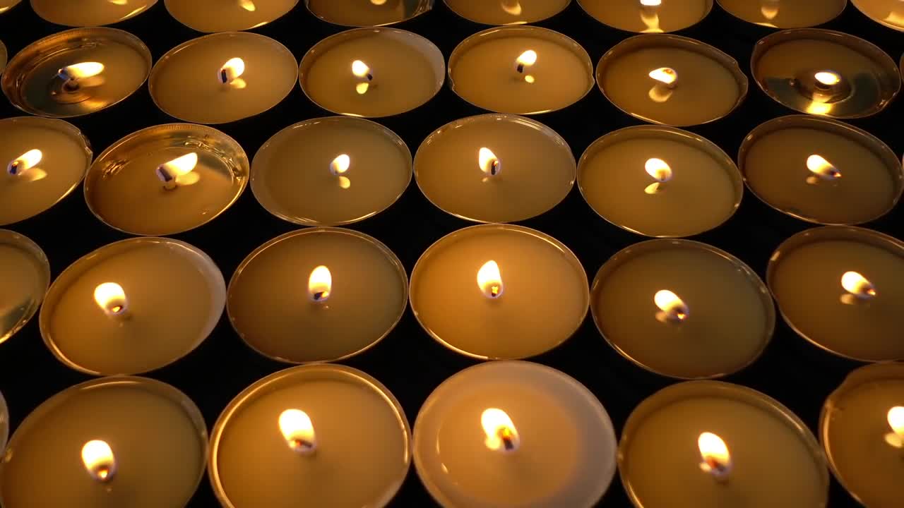 Video Stock Candles On A Dark Table Live Wallpaper For PC - Free Download