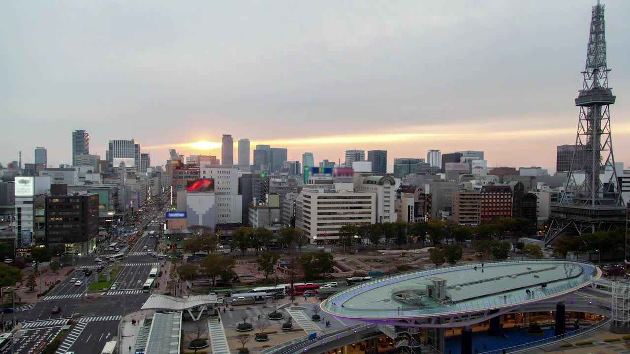 Free Video Stock sunset to night in yokohama city Live Wallpaper - Free Download