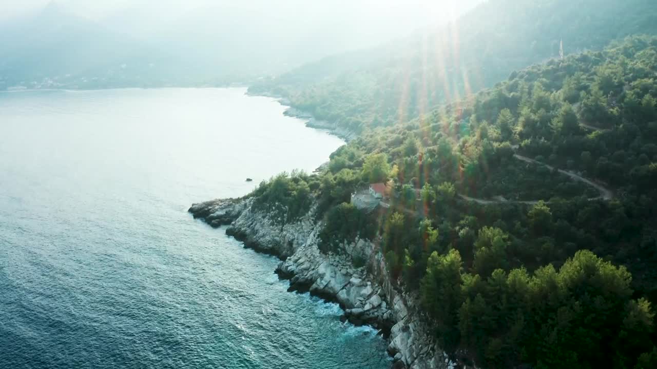 Stock Video Flying Along The Coast With A Flare Live Wallpaper For PC - Free Download