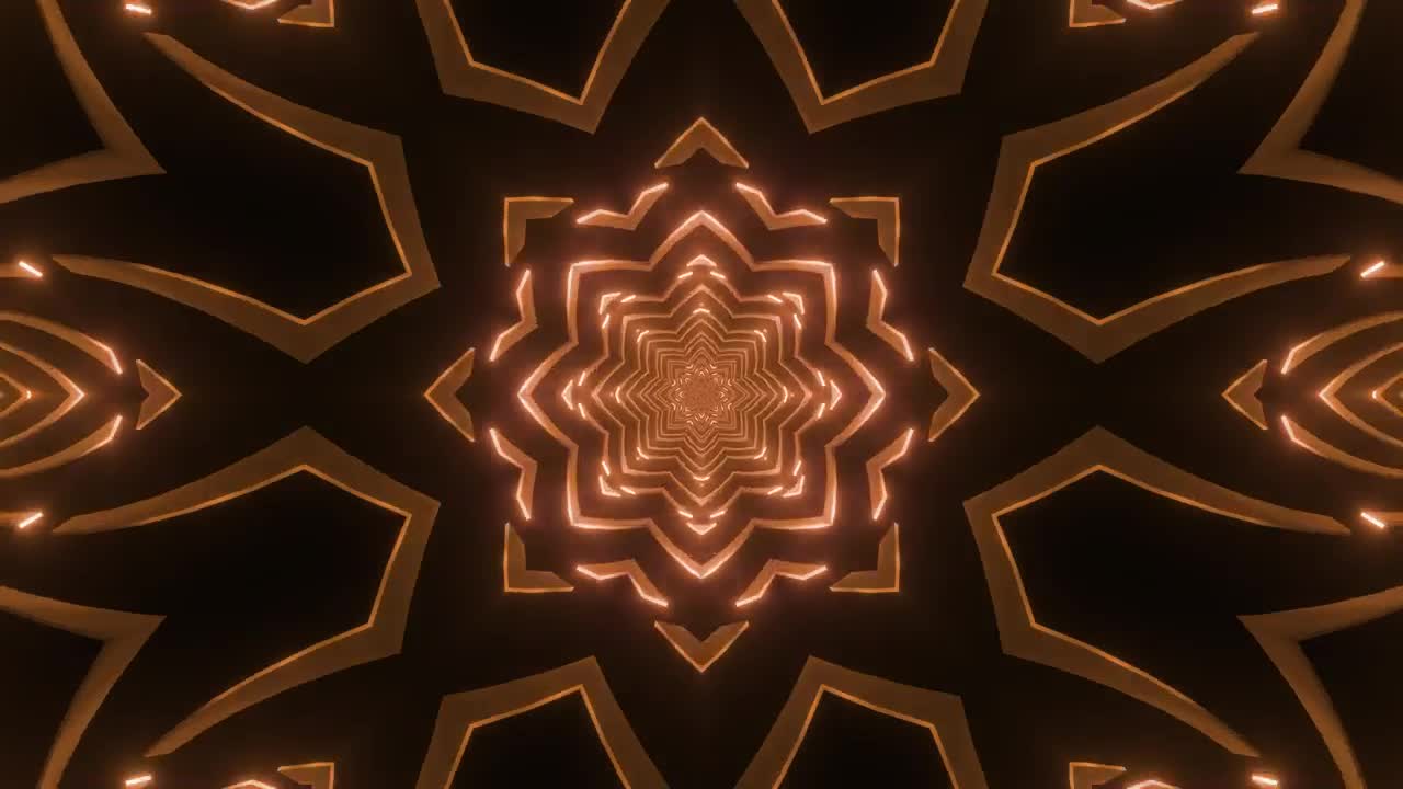 Stock Video Golden Abstract Figures Vj Loop Live Wallpaper For PC - Free Download
