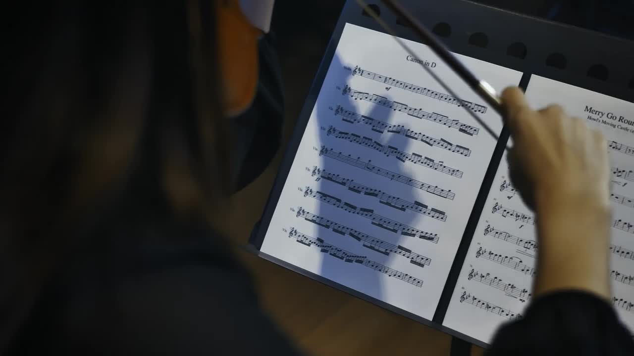 Free Stock Video Violinist Plays Following The Notes On A Sheet Music Live Wallpaper - Free Download