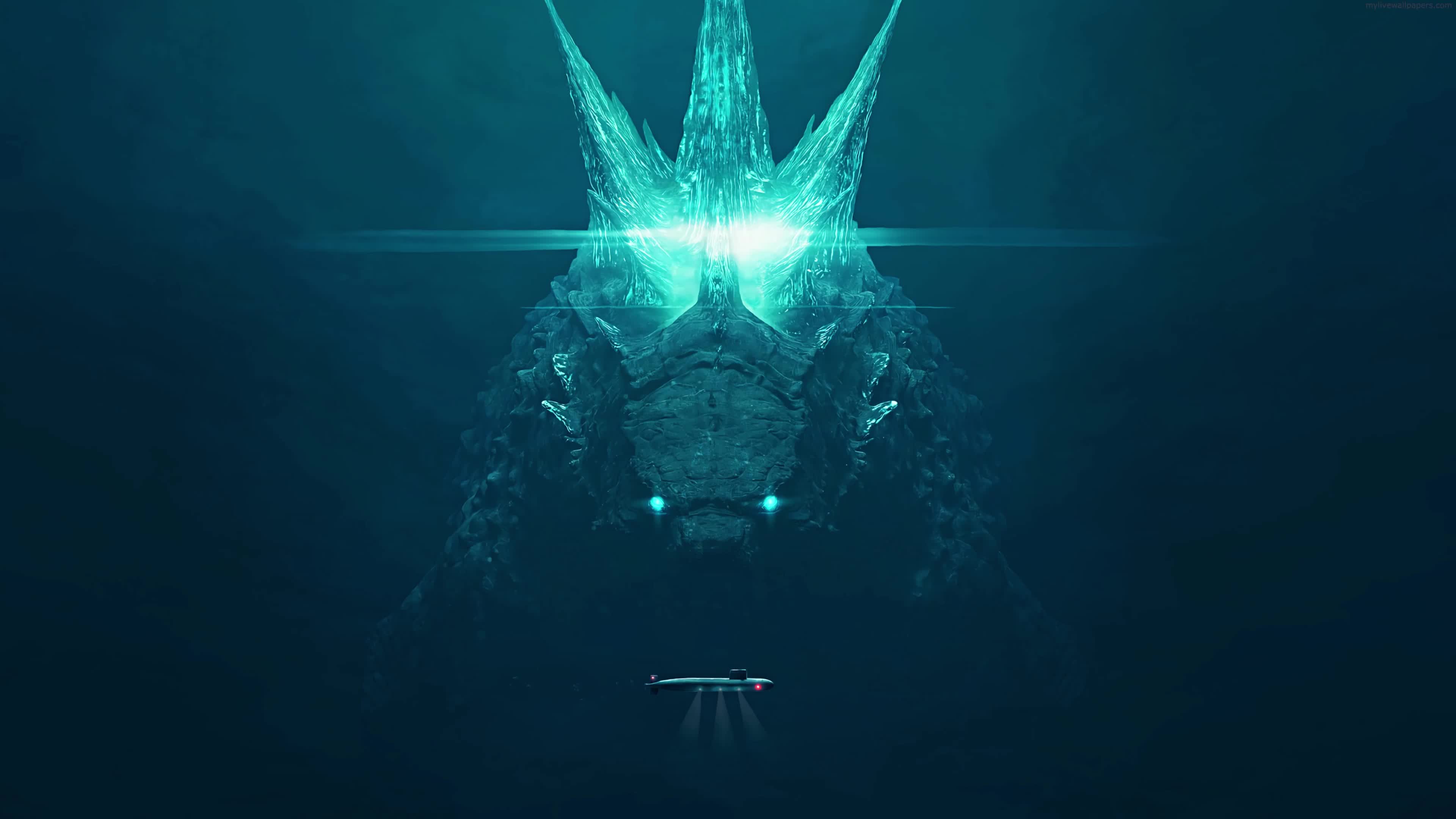 Godzilla Underwater 4K Animated Wallpaper - Free Download