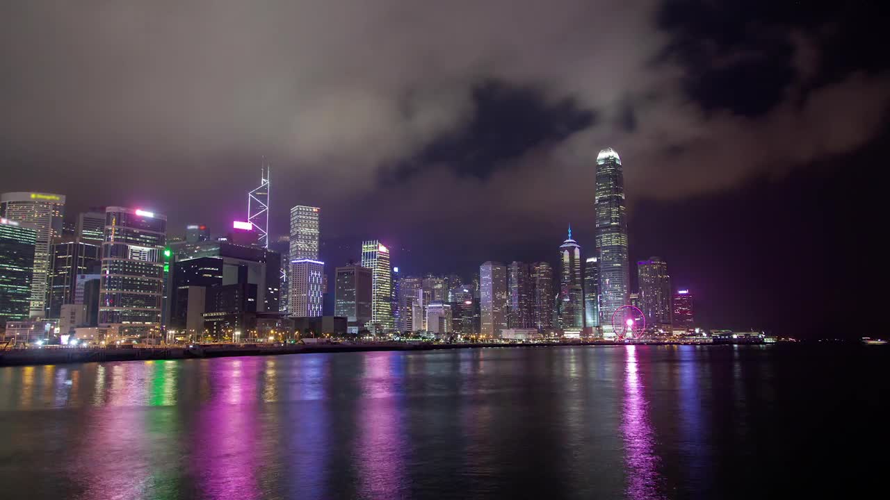 Stock Video Hong Kong City Skyline And Harbor Animated Wallpaper - Free Download
