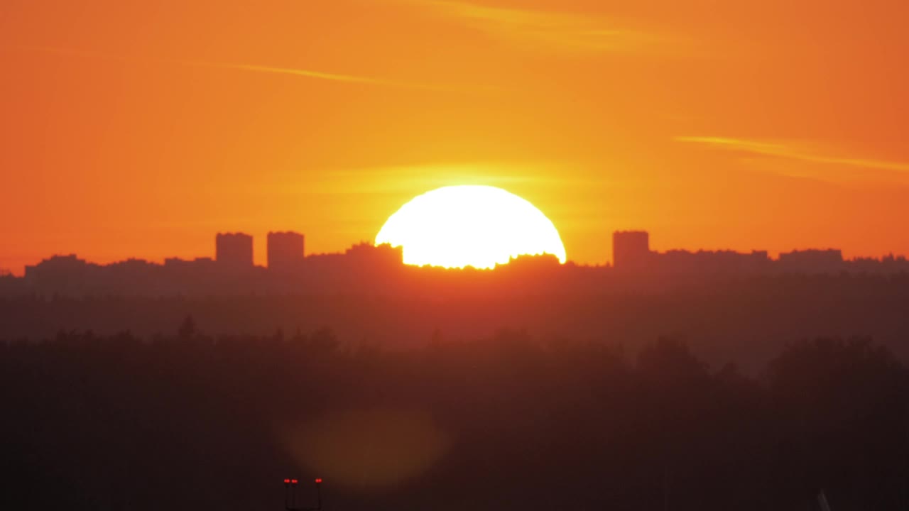 Free Video Stock sunset beyond the city Live Wallpaper - Free Download