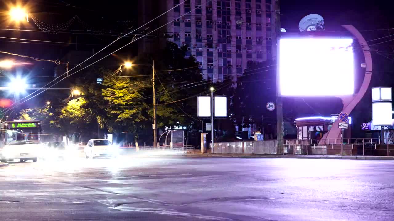 Free Video Stock traffic lights and signs during the night Live Wallpaper - Free Download
