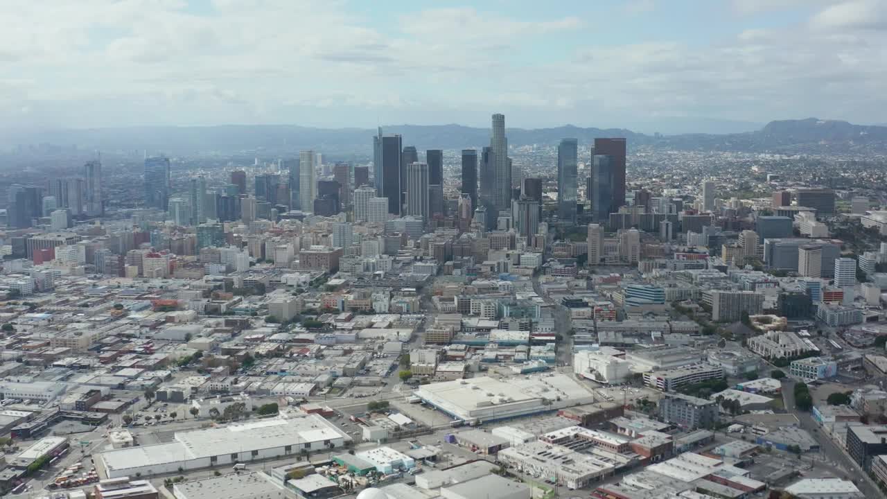 Stock Video Downtown Los Angeles Drone Shot Live Wallpaper For PC - Free Download