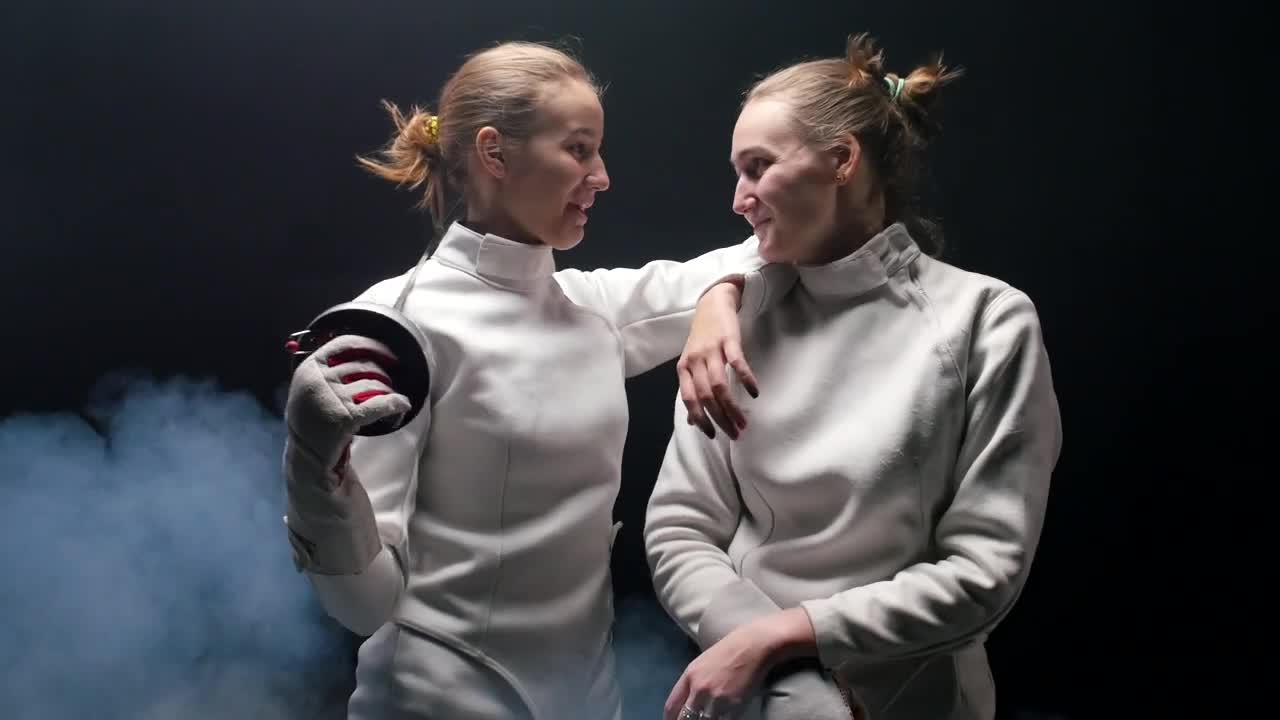 Free Stock Video Two Fencer Friends Talking After A Duel Live Wallpaper - Free Download