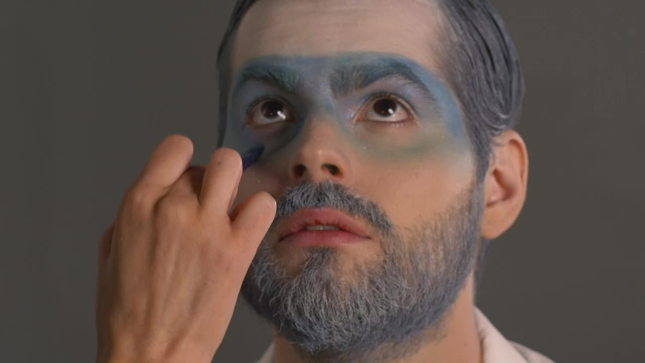 Stock Video Fashion Man Being Made Up For Winter Shoot Live Wallpaper For PC - Free Download