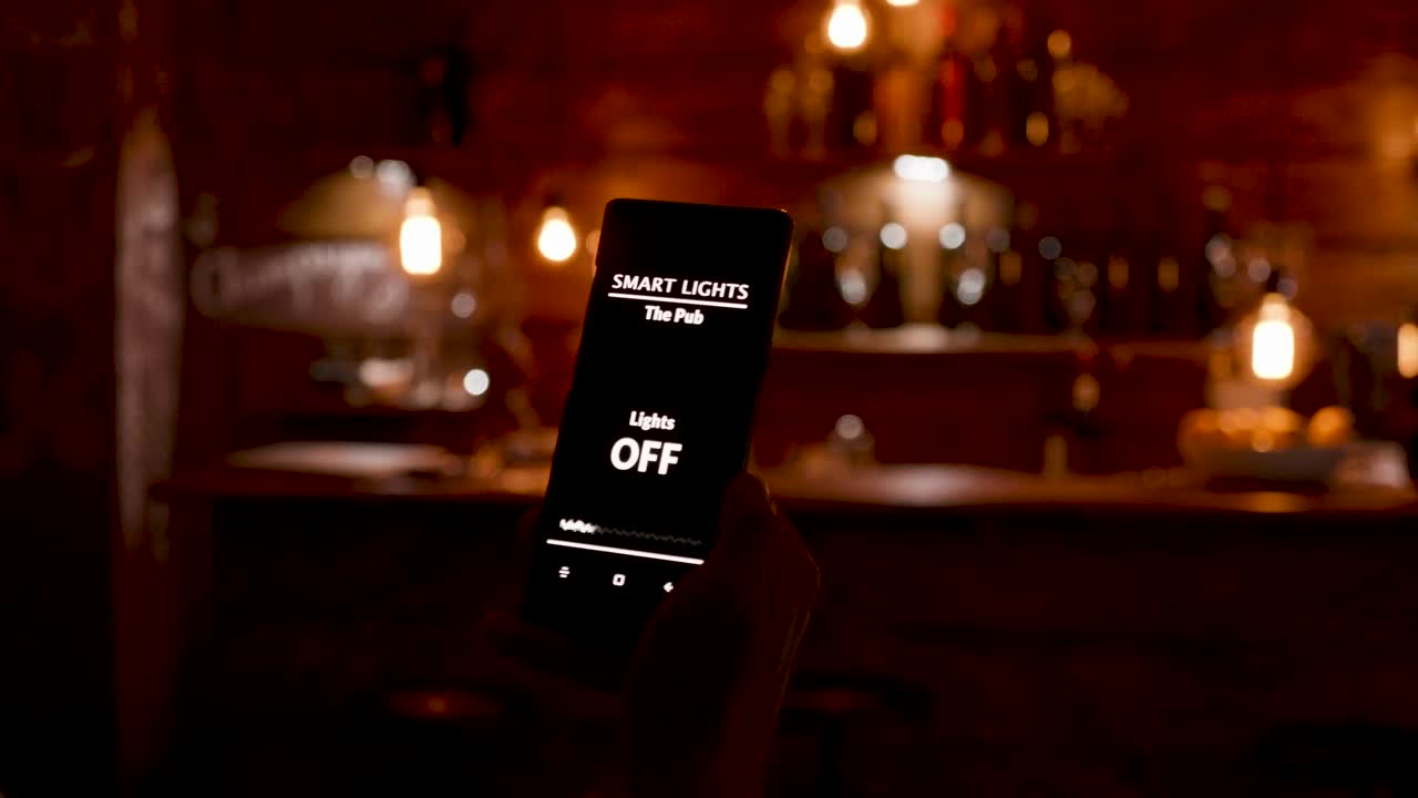 Stock Video Man Uses Innovative App To Turn On Lights In Hi Animated Wallpaper - Free Download